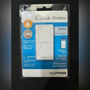 Lutron Caseta Wireless Switch PD-5ANS-WH-R Control Lights New sealed box
